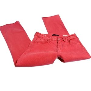 Mavi cropped red jeans with raw edge hem size 30 x 26